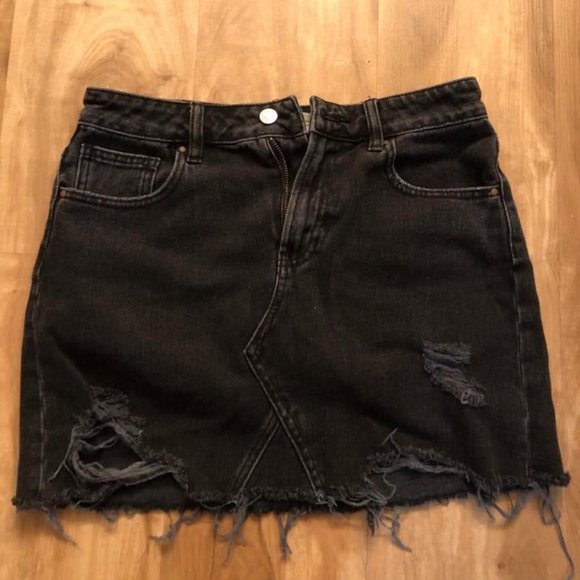 PACSUN Distressed Denim Skirt - Picture 1 of 2